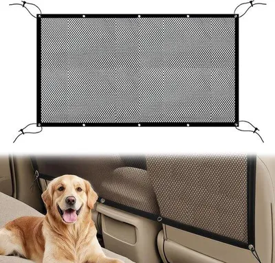 Produktbild von Famanu Autonetz für Hunde, 116 x 76 cm, universell einsetzbar, mit elastischem Zugseil und Haken