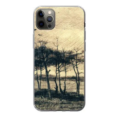 Produktbild von MuchoWow® Handyhülle Schutzhülle Hülle für iPhone 12 Pro Max Kiefern im Sumpf - Vincent van Gogh Silikon Softcase Handy Hülle - Hartschale