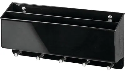 Produktbild von mDesign Schlüsselbrett Briefablage Schlüsselboard Organizer Postablage Schwarz