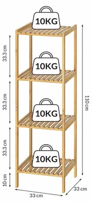 Productafbeelding van Bamboe plank, afmetingen 110x33x33 cm