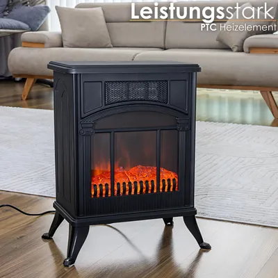 Image de Zilan Cheminée électrique avec chauffage Chauffage à économie d'énergie 1900W Cheminée électrique avec chauffage Illusion de cheminée Effet de flamme Chauffage électrique Silencieux Poêle à bois Chauffage électrique