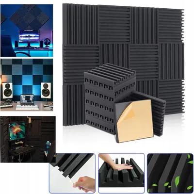Produktbild von Akustikschaumstoff Schallschutz selbstklebend 24 Stück
