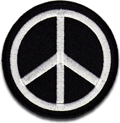 Produktbild von Peace Zeichen Frieden Liebe - Aufnäher, Bügelbild, Aufbügler, Applikationen, Patches, Flicken, Zum Aufbügeln, Größe: 6,8 x 6,8 cm