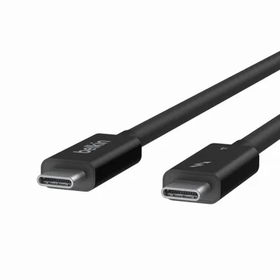 Produktbild von Belkin Thunderbolt 4-Kabel USB-C 40Gb/s 100W 0,8m INZ002bt2MBK