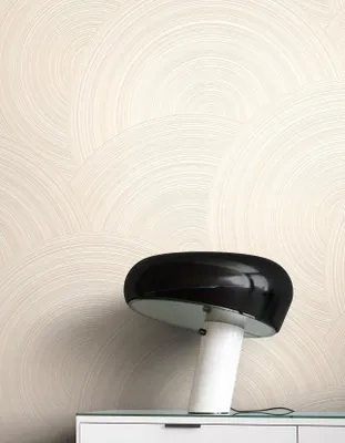 Produktbild von NEWROOM Tapete Beige Vliestapete Kreise - Struktureffekt Ethno Creme  Spirale Ornament Mustertapete Modern