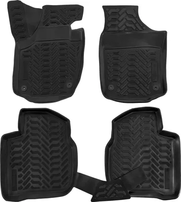 Image de Tapis De Sol en Caoutchouc 3D Compatible avec Seat Toledo 2012-2019, Bord Haut, Inodore, Noir, Antidérapant, Toutes Saisons
