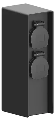 Produktbild von Ledvion Steckdose IP44 schwarz 4 Steckdosen