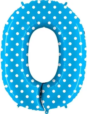 Produktbild von Balon 102Cm Cyfra Niebieska Kropki 0