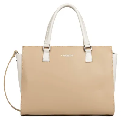 Image de Grand sac à bandoulière en cuir avec fermeture éclair