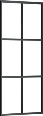 Obrázok produktu pre Posuvné dvere ESG sklo a hliník 76x205 cm čierne