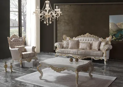 Produktbild von Luxus Sofagarnitur Komplette Couchgarnitur Beige Polstersofa Stoffsofa