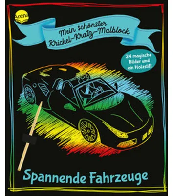 Produktbild von Mein schönster Krickel-Kratz-Malblock. Spannende Fahrzeuge