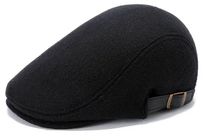 Produktbild von Schiebermütze Herren Baskenmütze Barett Flatcap Herbst Winter Schwarz