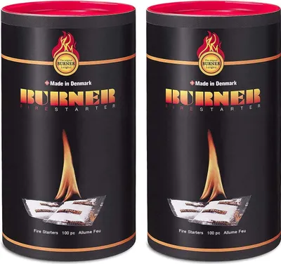 Obrázok produktu pre Burner Krbové zapaľovače 200 kusov - Originálne horáky pre krby, kachle, otvorené ohniská, grily, pece a krbové zapaľovače - Podpaľovač