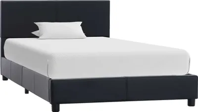 Produktbild von Maison Exclusive - Bettgestell Schwarz Kunstleder 90x200 cm