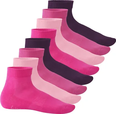 Produktbild von Footstar EVERYDAY! Damen & Herren Kurzschaft Socken mit Frottee-Sohle (8 Paar) - Berry 43-46