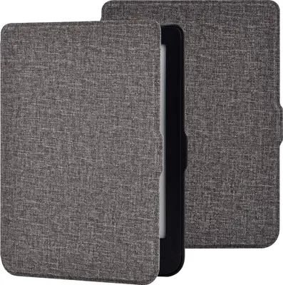 Produktbild von Book Reader Hülle für Kindle 10 Gen 2019 6"" Grau Stoff Elegant