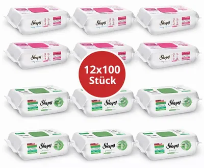 Produktbild von Sleepy Easy Clean Oberflächenreinigungstücher – 6x100 Lilium + 6x100 Anannas | Wischpflege
