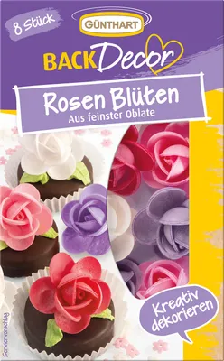 Zdjęcie produktu dla Günthart wafelki kwiaty róży 11 g