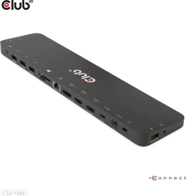 Produktbild von Club3D 4K ChargingDock USB-C ->6xUSB3/DP/2xHDMI/LAN 120W