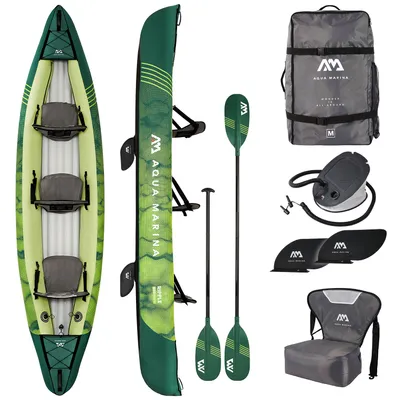 Produktbild von Aqua Marina RIPPLE 370cm Kayak Set 3 Personen aufblasbar Kanu Tourenkajak Kajak