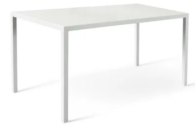 Immagine prodotto di Tavolo rettangolare autolivellante in acciaio bianco 80x120xH76 cm