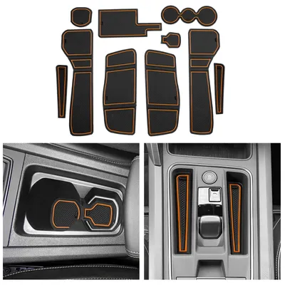Image de Compatibles avec la Cupra Formentor 2023, 2024 et 2022 [boîte de vitesses automatique électronique] : tapis en caoutchouc pour la console centrale, tapis antidérapants, tapis antidérapant en caoutchouc pour Formentor V1, VZ et VZ5 e-Hybrid (bronze)