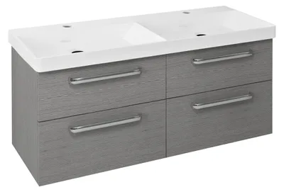 Produktbild von Sapho THEIA Doppelunterschrank 116x50x44,2cm, 4xSchublade, Silbereiche