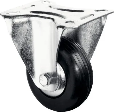 Produktbild von BS Rollen Bockrolle L410.B40.081 Gummi Ø 80 mm bis 100 kg mit Platte 105x80 mm
