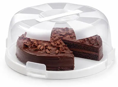 Produktbild von Snips 000583, Kuchenbehälter, Rund, Transparent, Weiß, Kunststoff, 28 cm, 315 mm