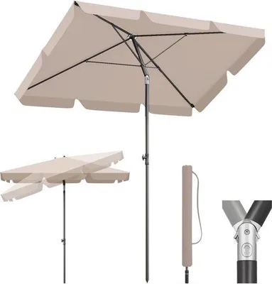 Zdjęcie produktu dla Osłona przeciwsłoneczna na balkon - 200 x 125 cm, parasol z pokrowcem ochronnym