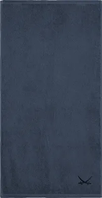 Produktbild von Sansibar Sylt Badetuch, Saunatuch „Classic“, 90x180 cm, blau, hochwertiger Säbel-Stickerei, hautfreundlich, pflegeleicht