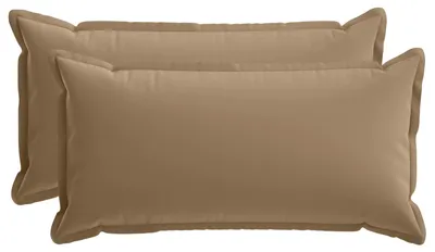 Zdjęcie produktu dla vidaXL, 2 sztuki poszewek na poduszki, kolekcja HOUTEN, kolor taupe, 40 x 80 cm, poliester