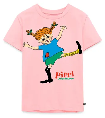 Produktbild von Spreadshirt Pippi Langstrumpf Pippi Tanzt Wie Es Ihr Gefällt Kinder Premium T-Shirt, 110/116 (4 Jahre), Rosa