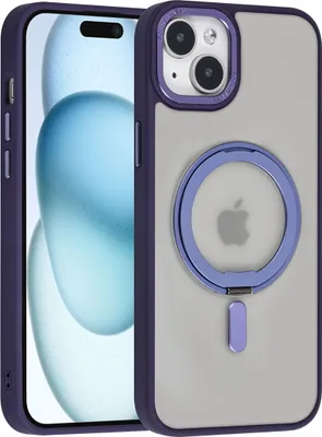 Obrázek produktu pro UNIQ Accessory iPhone 15 & 14 Plus Zadní kryt - Magsafe Whiteh ring stand - Purple