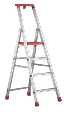 Image de Échelle en aluminium avec 4 marches et rampe