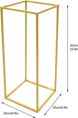 Produktbild von Blumenständer für Hochzeit - Tisch-Centerpiece Ständer - 2er-Set - Metallrahmen - Montage erforderlich - Gold