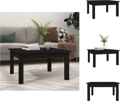 Produktbild von vidaXL Couchtisch Schwarz 55x55x30 cm Massivholz Kiefer -  Couchtische