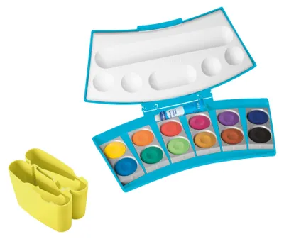 Obrázok produktu pre Pelikan Deckfarbk. ProColor 735PC/12 Türkis/Neongelb 12 F.