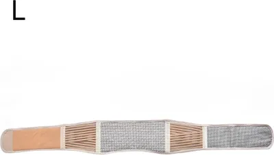 Immagine prodotto di Cintura magnetica autoriscaldante, supporto per la schiena, supporto lombare, traspirante, unisex (Beige L)