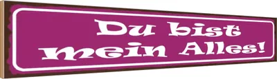 Produktbild von vianmo Holzschild 10x46 cm Du bis mein Alles