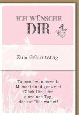 Produktbild von Geburtstag - Glückwunschkarte im Format 11,5 x 17 cm mit Umschlag - "T