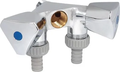 Obrázok produktu pre Js Waschgeraete-Doppelventil, Sv 3-Kt.gr,M.ig1/2",Dn15,1/2",Pol.cr