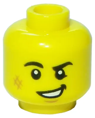 Image de Minifigurine LEGO jaune (référence : 3626pb2519) – neuve