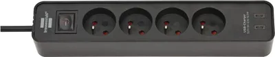 Produktbild von Brennenstuhl Ecolor Steckdosenleiste 4-Fach mit USB C Ladebuchse (Mehrfachsteckd