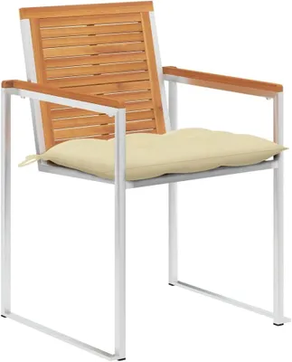 Produktbild von 8 Gartenstühle aus massivem Akazienholz mit Kissen für Esszimmer und Garten