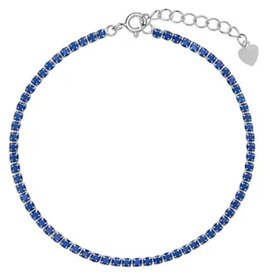 Image de Bracelet tennis en argent avec zircone bleue AJNR0002