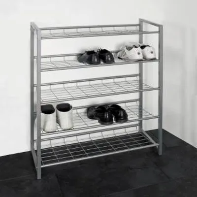 Produktbild von Metallregal für Schuhe aus Aluminium 5 Etagen