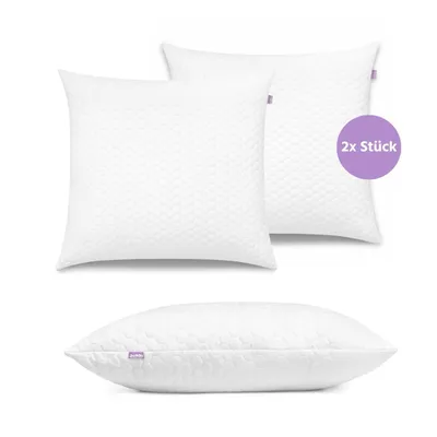 Produktbild von 2er set Microfaser Kopfkissen 80 x 80 cm | Allergiker geeignet