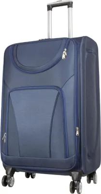 Produktbild von XL Trolley Koffer blau Stoffkoffer Rollkoffer XL 78 cm + 90 Liter Maribor 4 kg mit Schloss